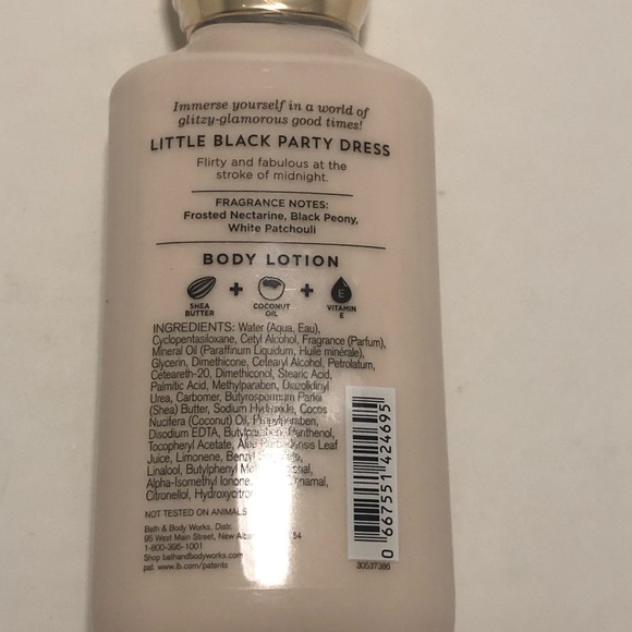 Bath & Body Works Little Black Party Dress Lotion - Black and White - Picture 3 of 5